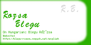 rozsa blegu business card